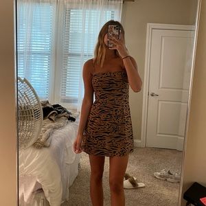 Animal print mini dress